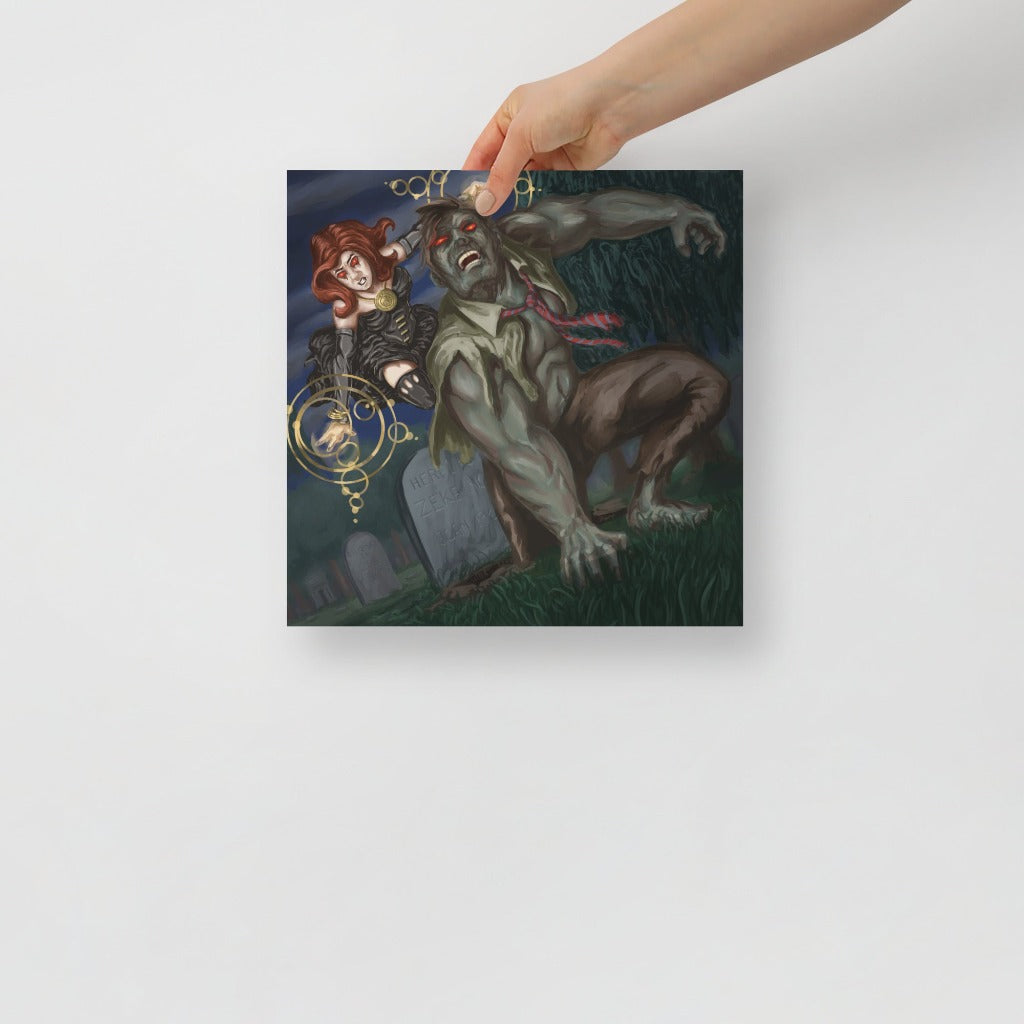 The Witch and Zombie from Scooby-Doo Art Print 12x12