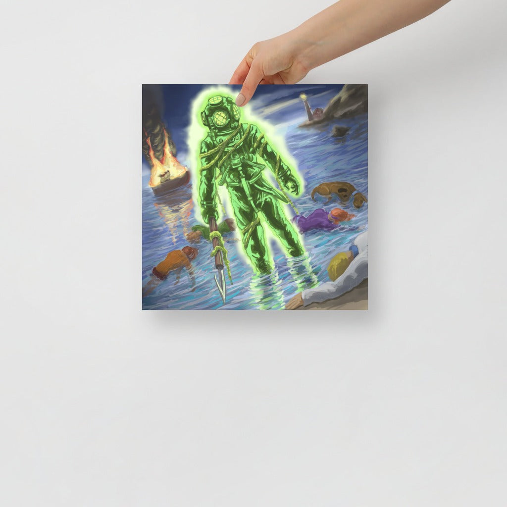 Captain Cutler from Scooby Doo Art Print 12x12
