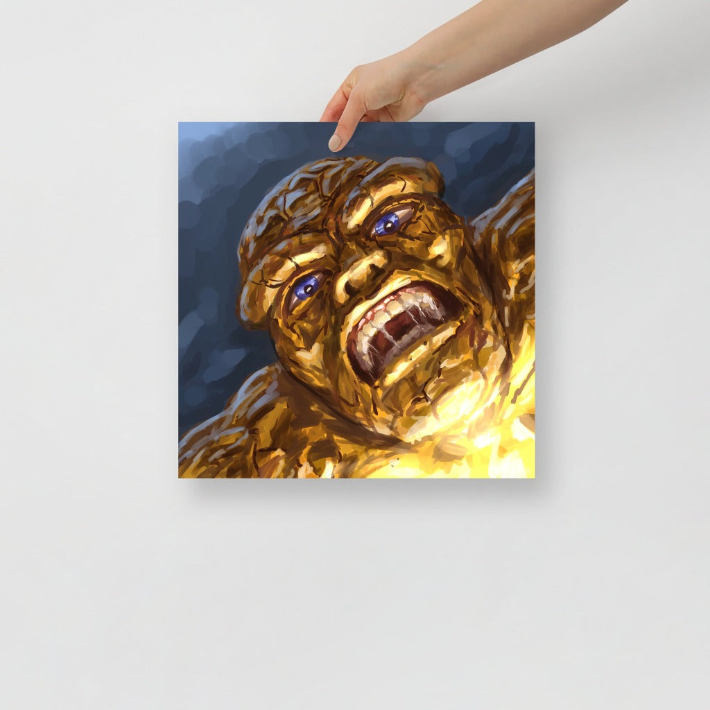 The Thing Fan Art, Fantastic Four Art Print 14x14