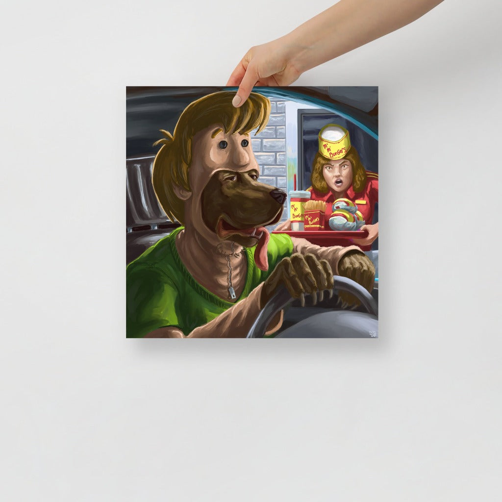 Scooby-Doo in Shaggy Costume Art Jigsaw Puzzle 14x14