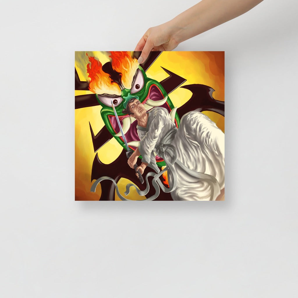 Samurai Jack and Aku Art Print 14x14
