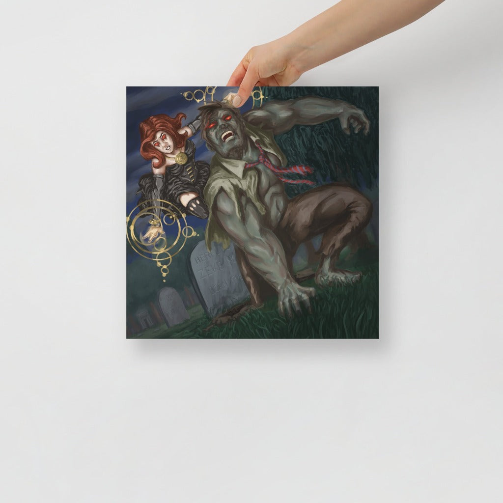 The Witch and Zombie from Scooby-Doo Art Print 14x14