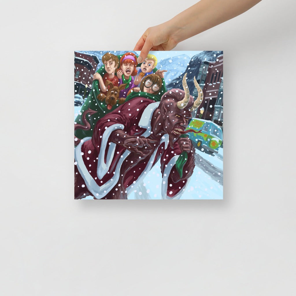 Krampus and the Scooby-Doo Gang Art Print 14x14