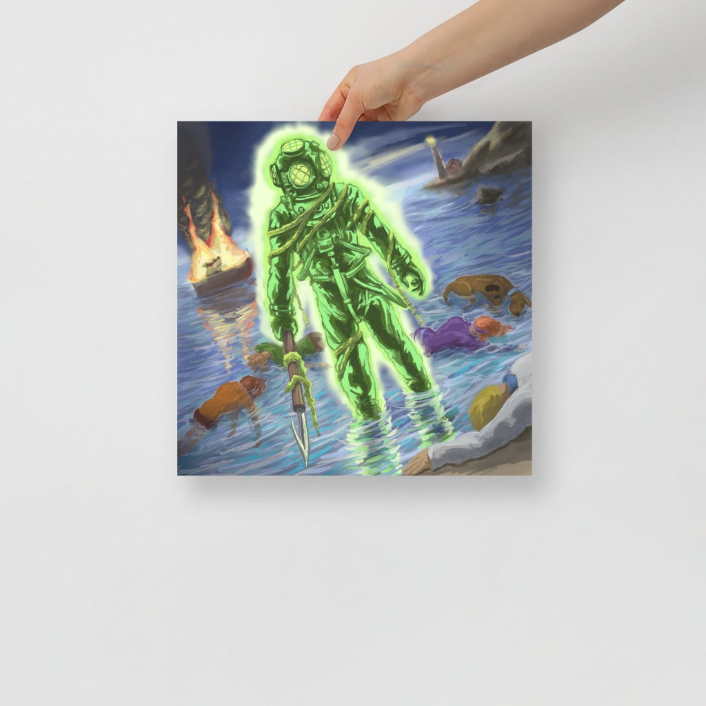 Captain Cutler from Scooby Doo Art Print14x14