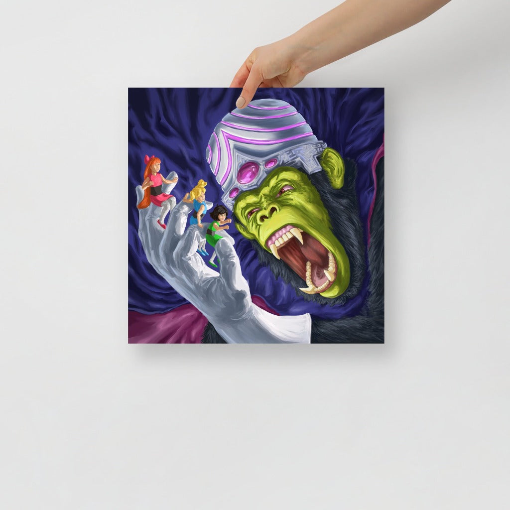 Mojo JoJo from Power Puff Girls Art Print 14x14