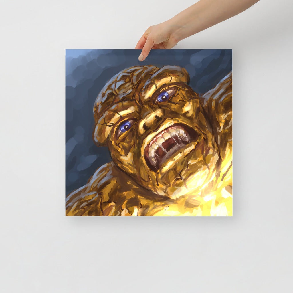 The Thing Fan Art, Fantastic Four Art Print 16x16