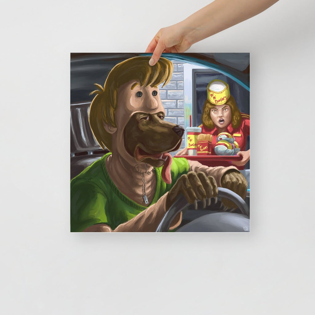 Scooby-Doo in Shaggy Costume Art Jigsaw Puzzle 16x16