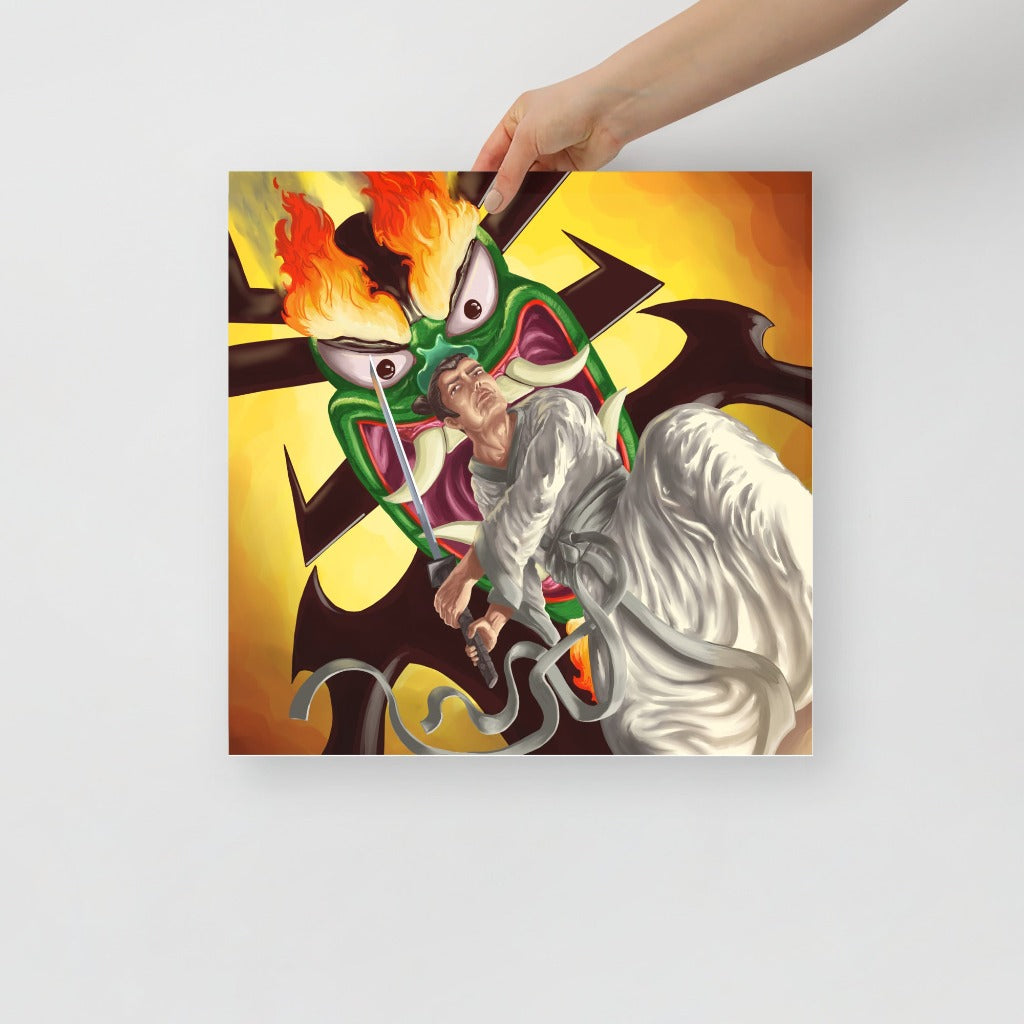 Samurai Jack and Aku Art Print 16x16