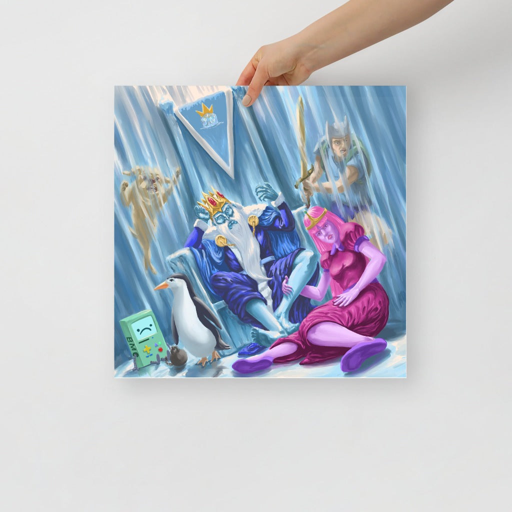 Ice King from Adventure Time Art Print 16x16