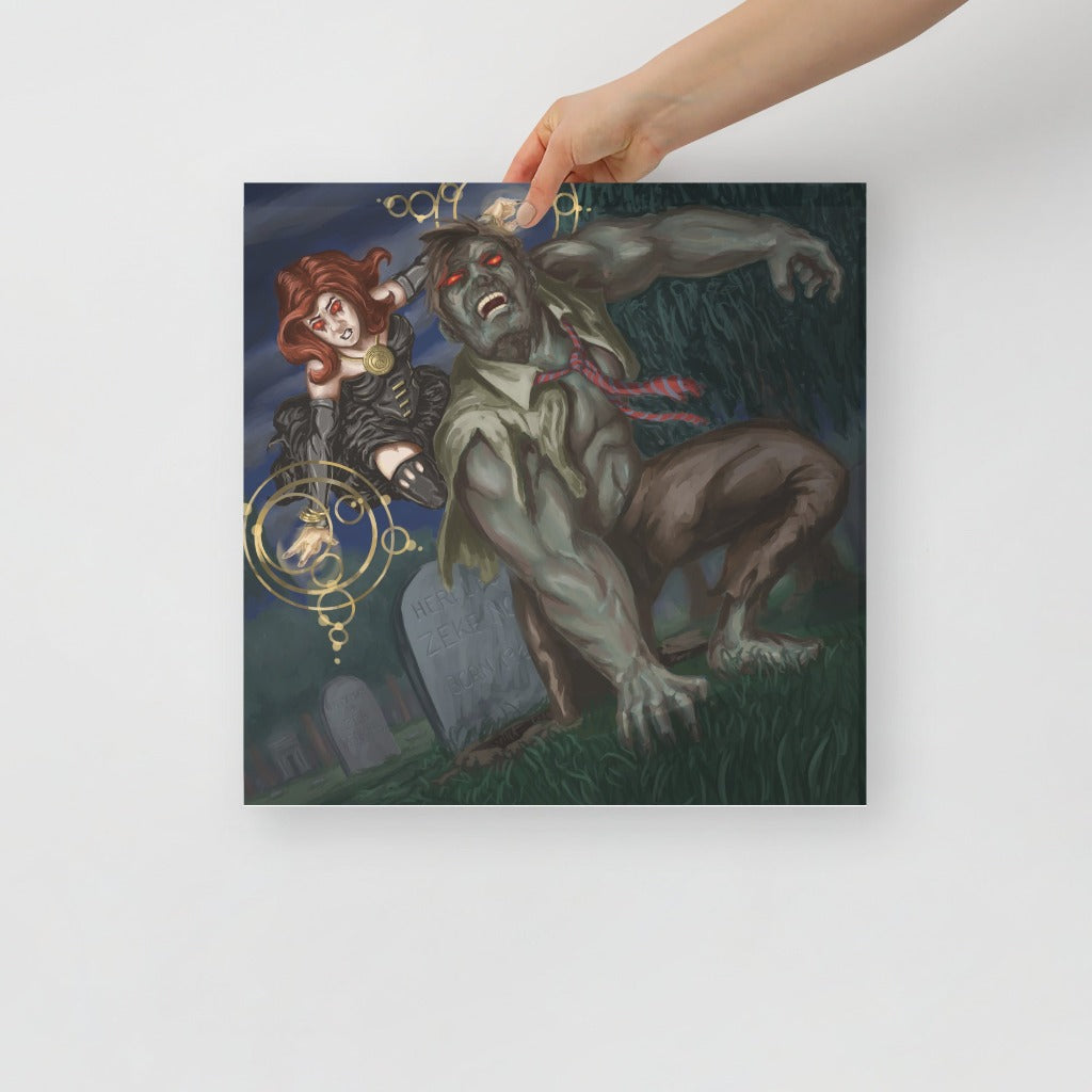 The Witch and Zombie from Scooby-Doo Art Print 16x16