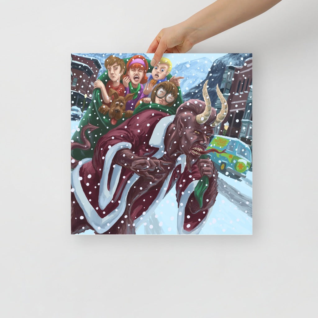Krampus and the Scooby-Doo Gang Art Print 16 x 16