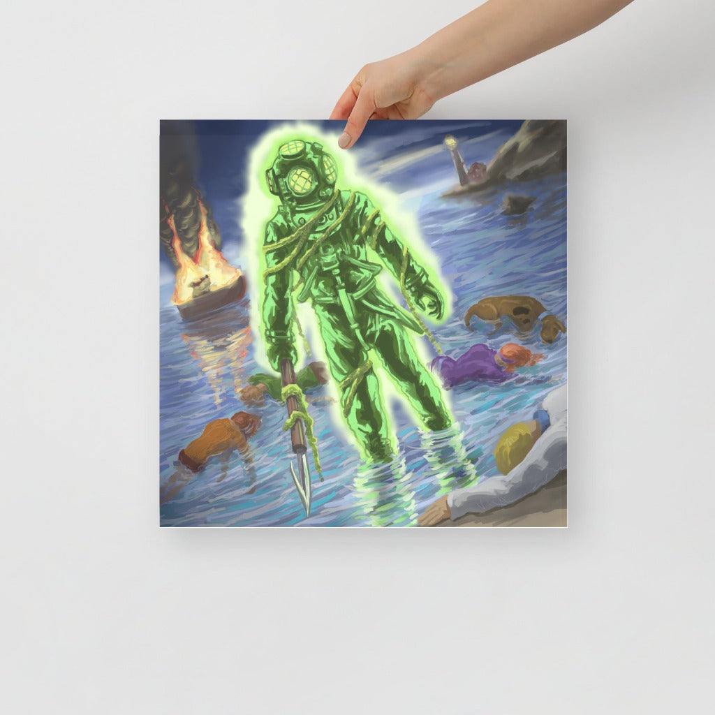 Captain Cutler from Scooby Doo Art Print 16x16