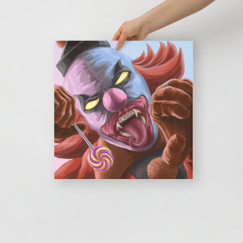 Ghost Clown Art Print 16 x 16 Inch