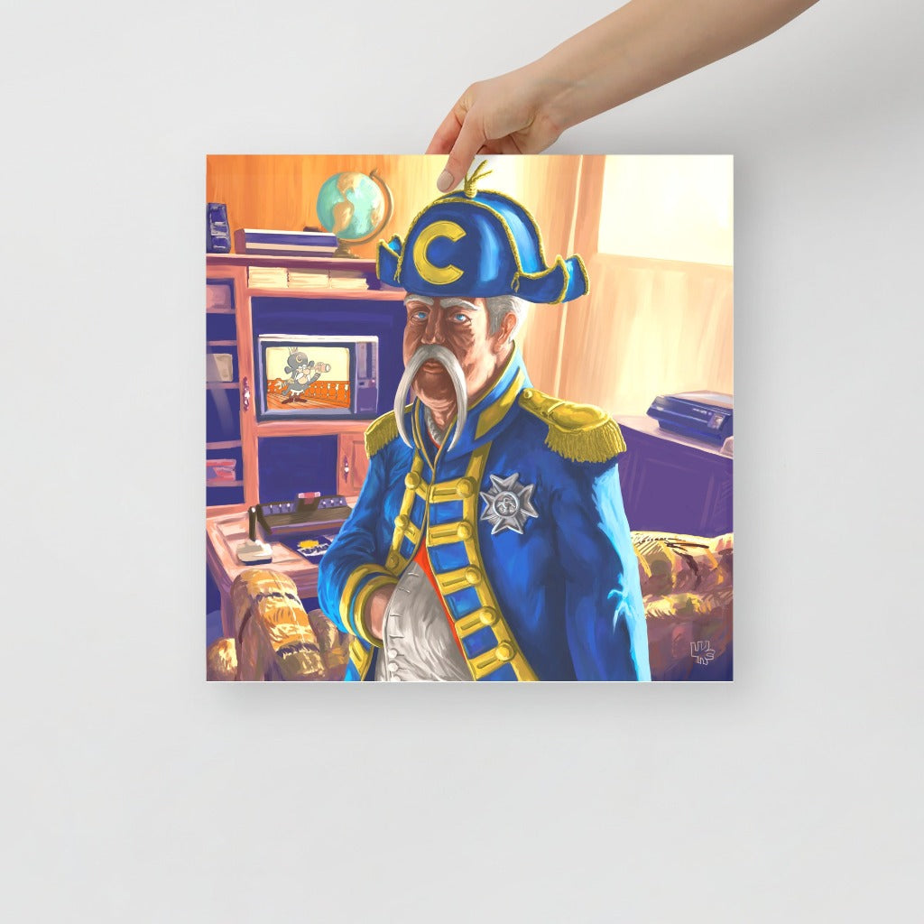 Captain Crunch Portrait Art Print 16x16