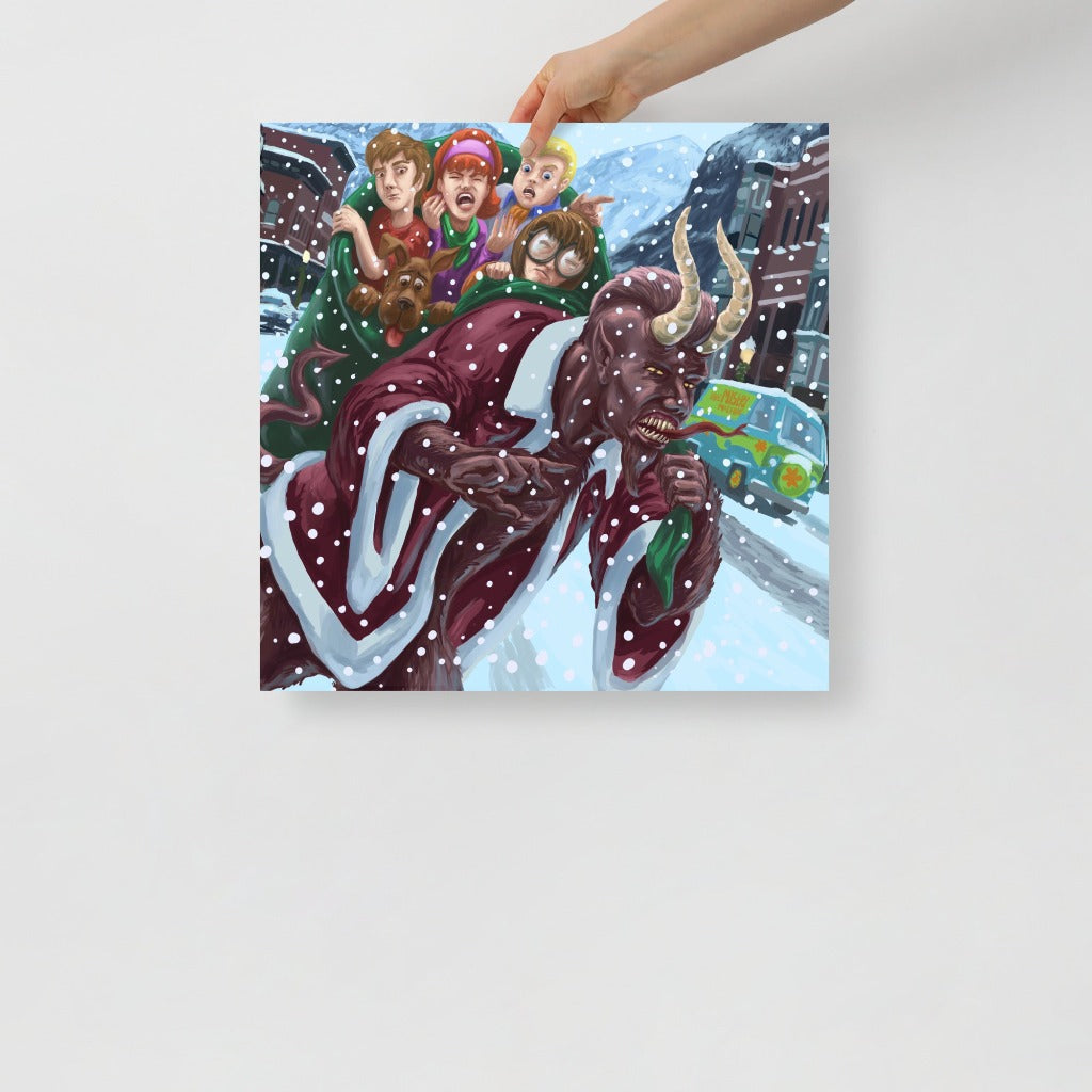 Krampus and the Scooby-Doo Gang Art Print 18x18