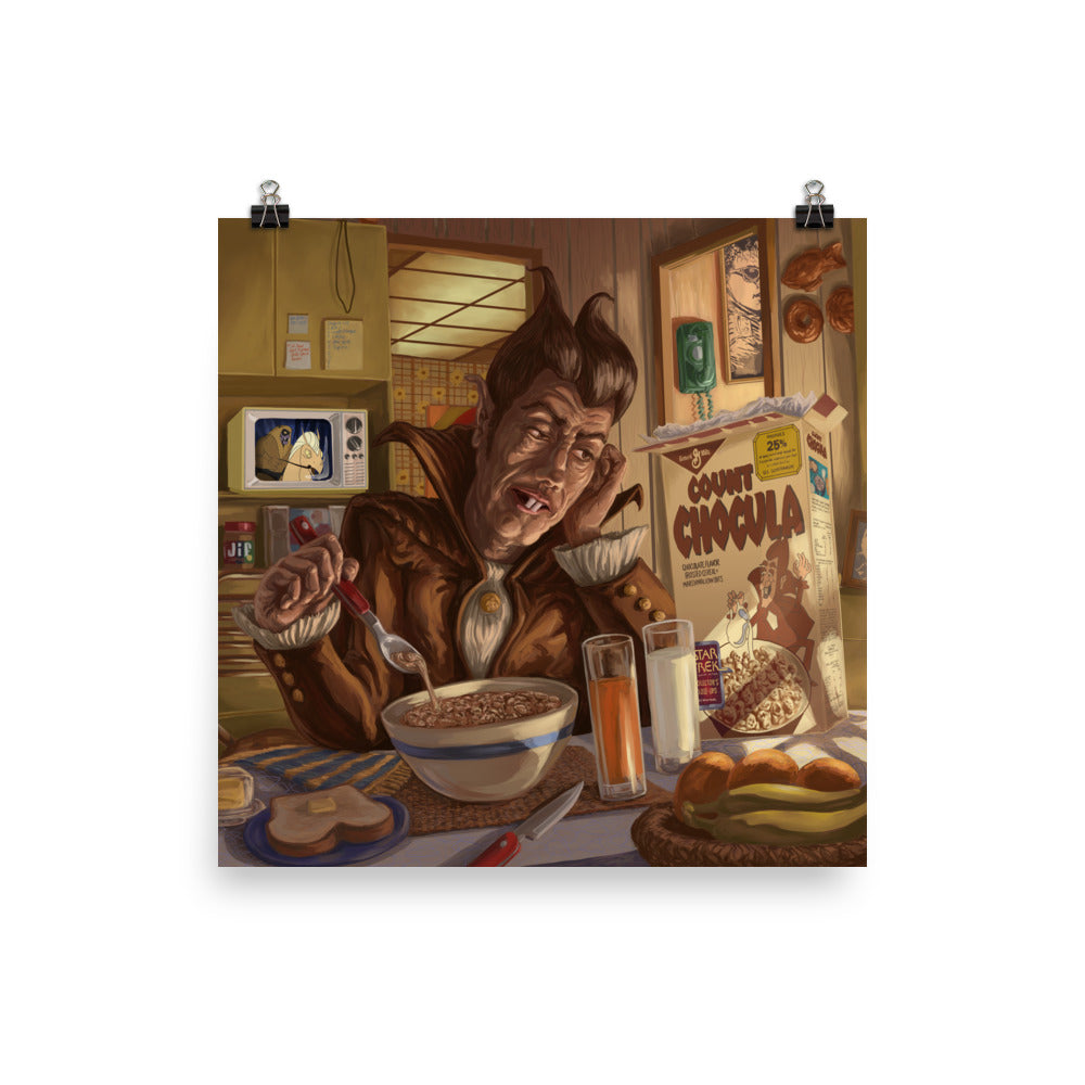 Count Chocula Portrait at Home by Kyle La Fever 18x18