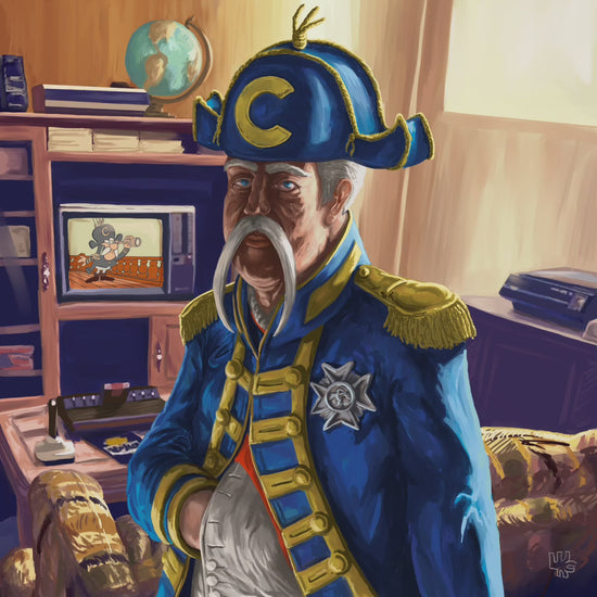 Captain Crunch Portrait Art Print Art Process