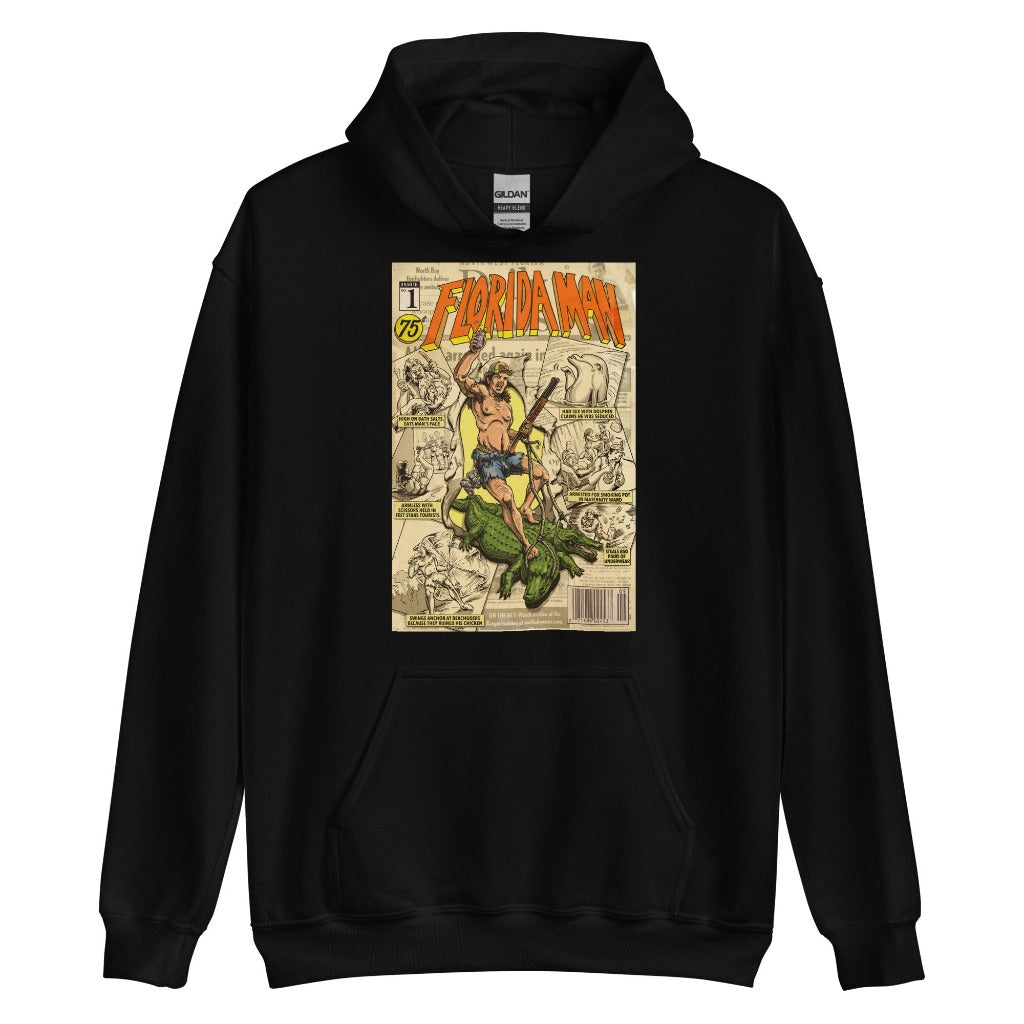 Florida Man Unisex Hoodie on Black