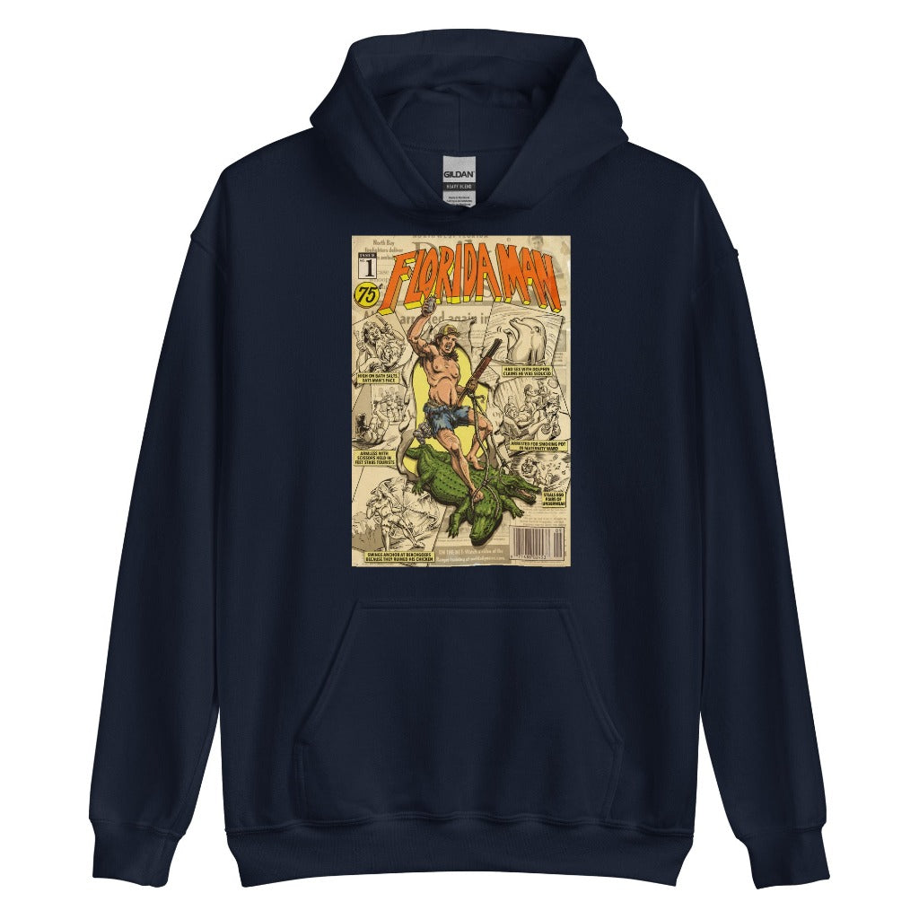 Florida Man Unisex Hoodie on Navy