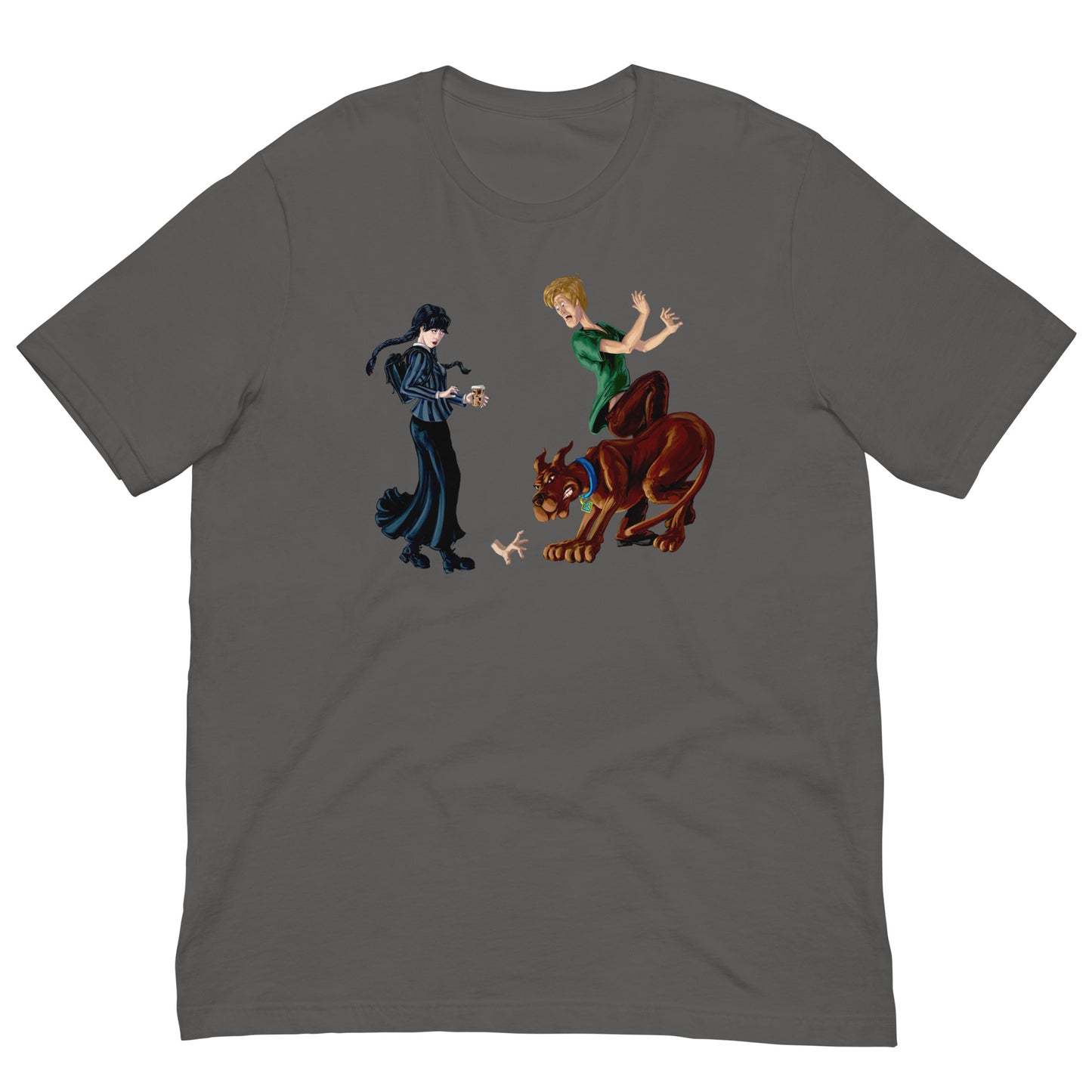 Wednesday and Thing meet Scooby-Doo and Shaggy T-Shirt