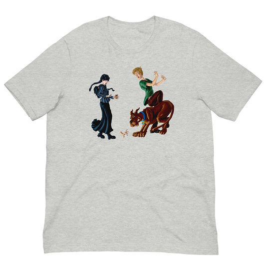 Wednesday and Thing meet Scooby-Doo and Shaggy T-Shirt