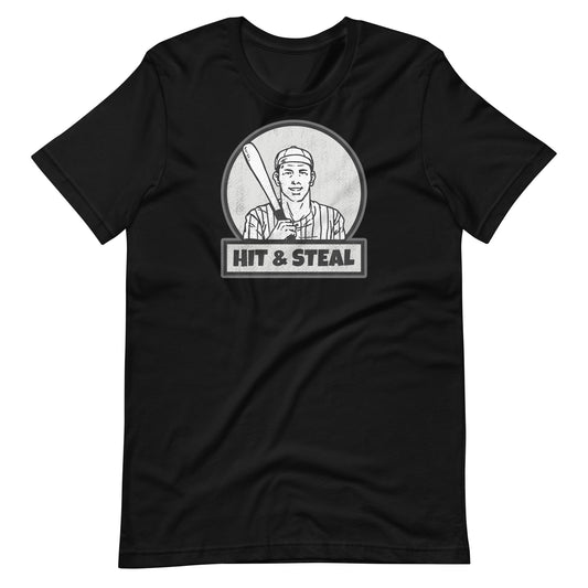 Hit and Steal Baseball T-Shirt