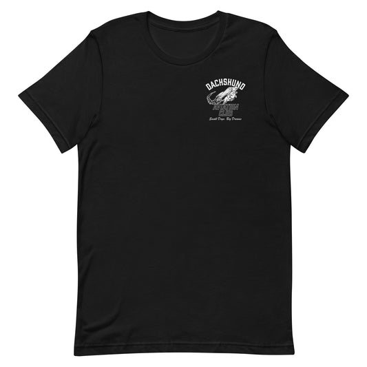 Dachshund Aviation Club Small Dogs Big Dreams T-Shirt Print Front 