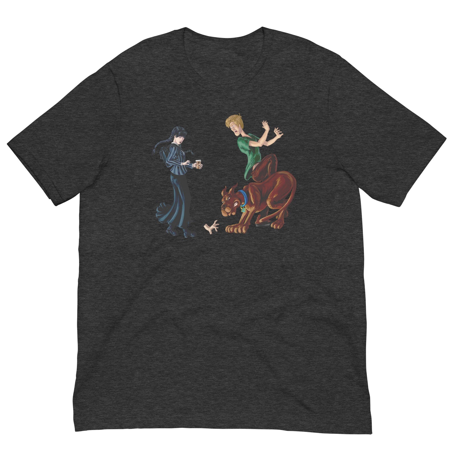 Wednesday and Thing meet Scooby-Doo and Shaggy T-Shirt