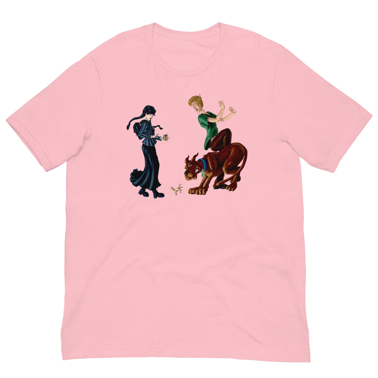 Wednesday and Thing meet Scooby-Doo and Shaggy T-Shirt