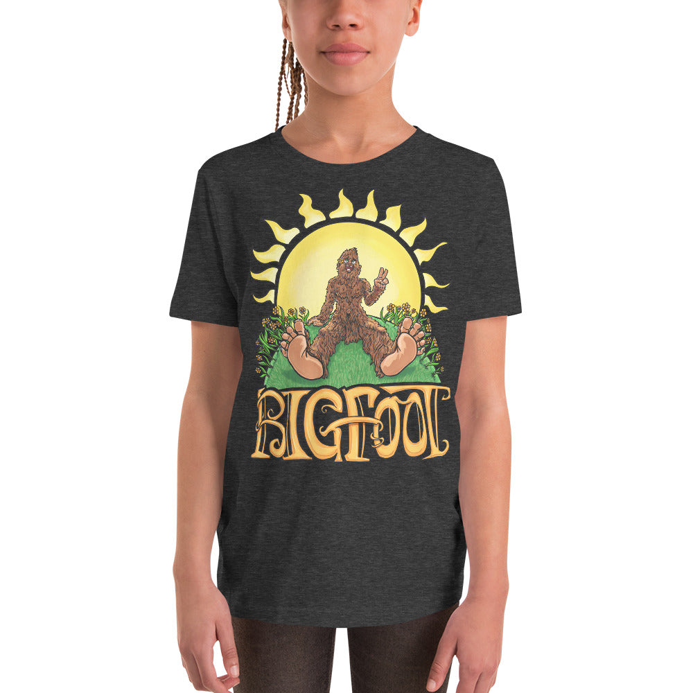 Retro Vintage Bigfoot Sunshine Youth T-Shirt