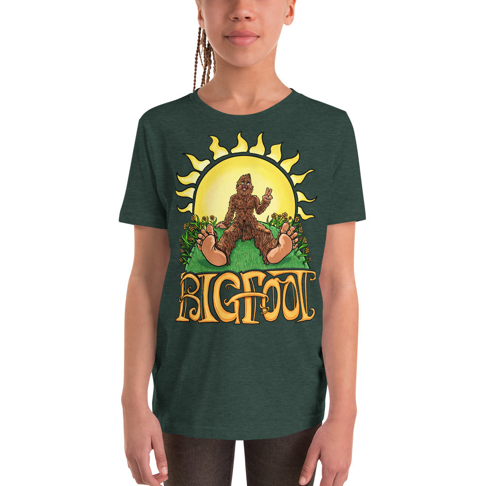 Retro Vintage Bigfoot Sunshine Youth T-Shirt