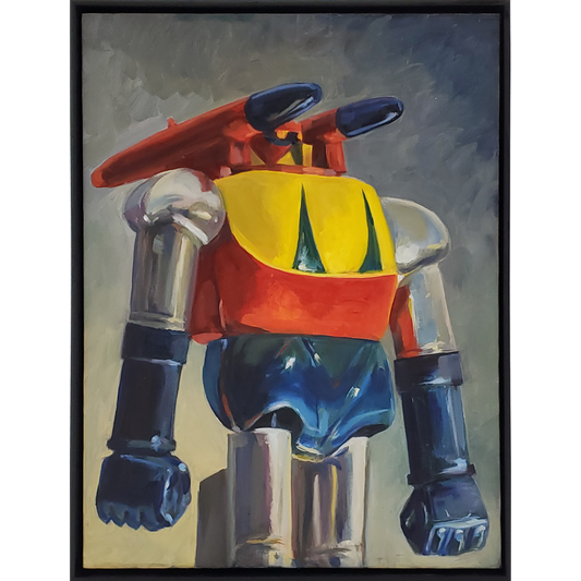 Tank Toy Robot Painting Oil on Canvas by Kyle La Fever