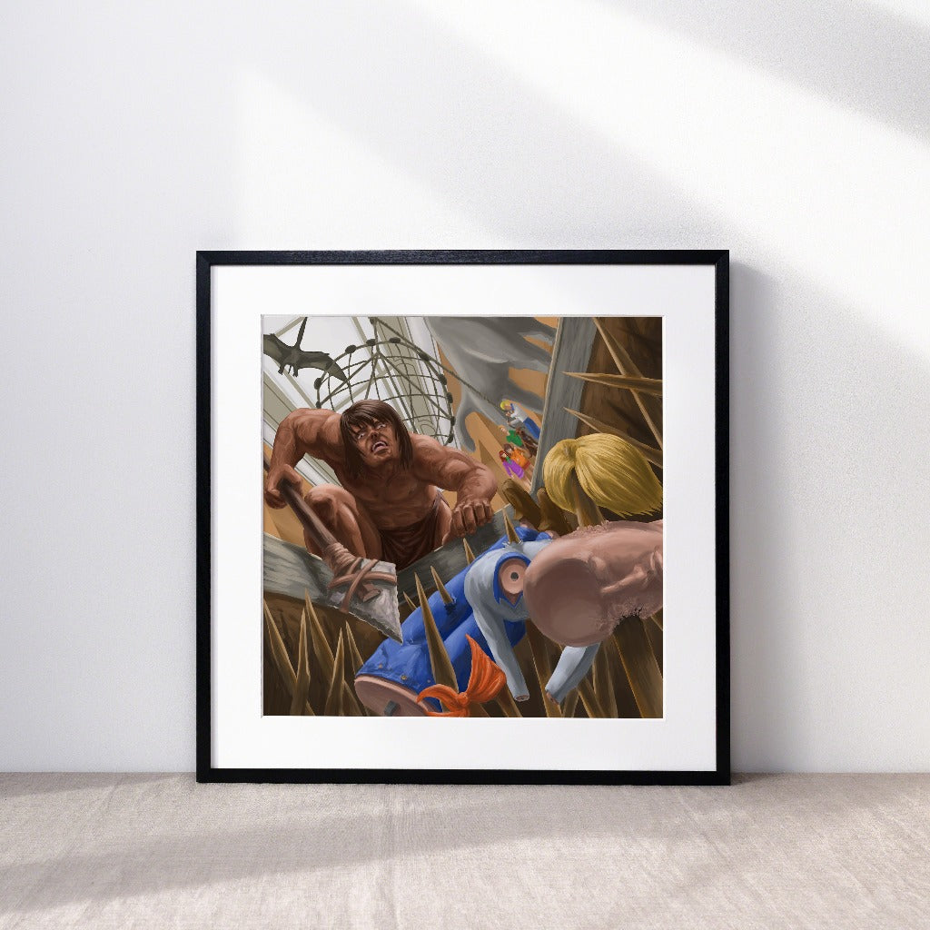 Caveman from Scooby-Doo Art Print in a Frame