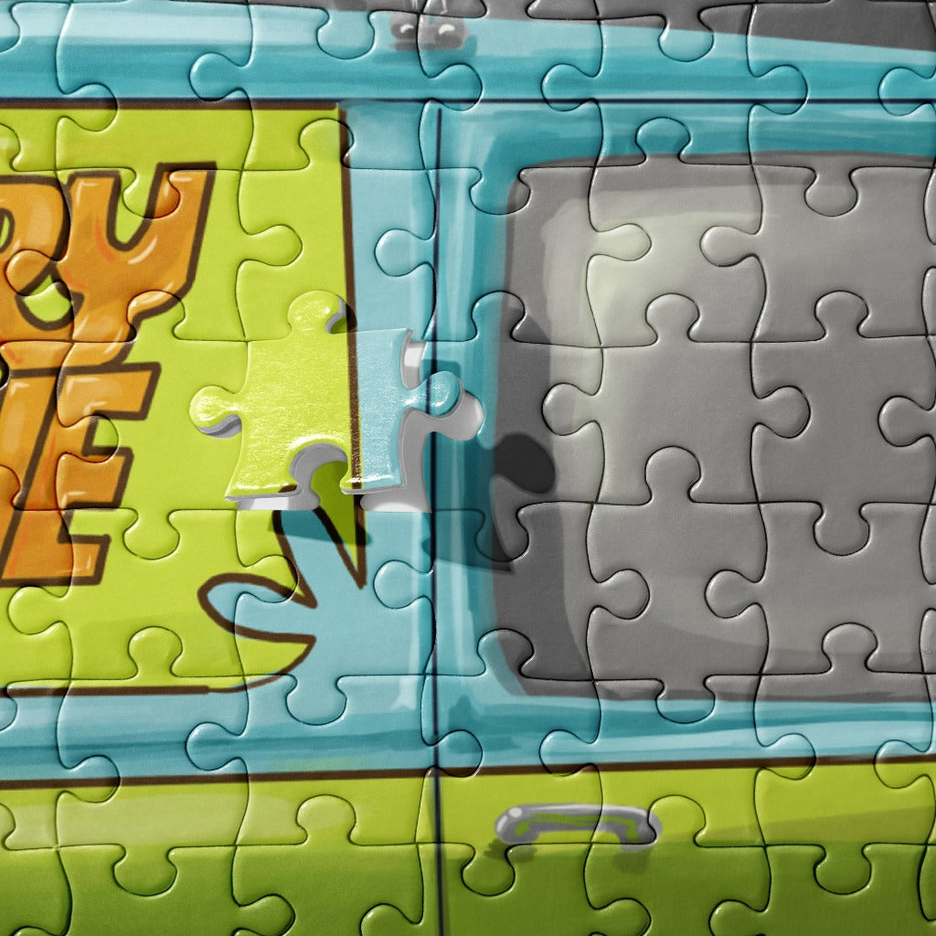 Mystery Machine from Scooby-Doo Art Jigsaw Puzzle Detail