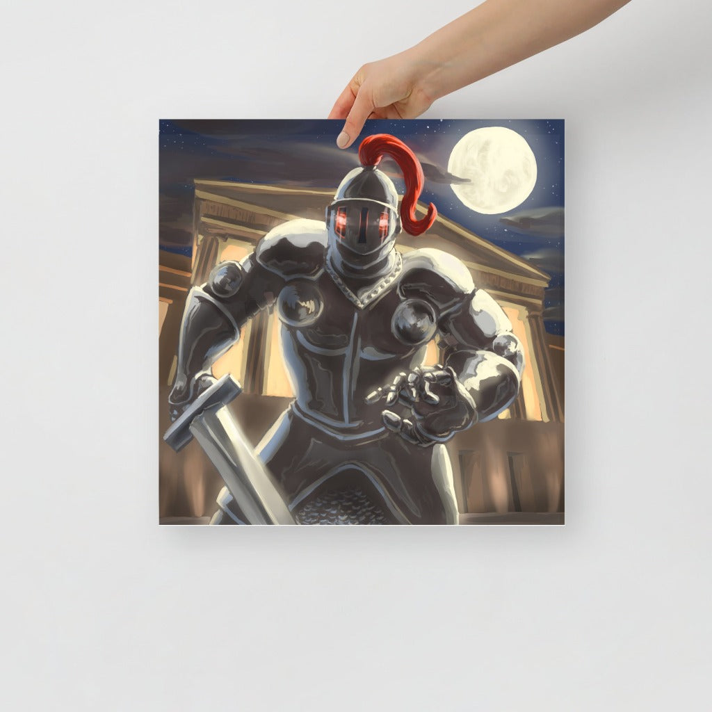 The Black Knight from Scooby Doo Art Print 16x16